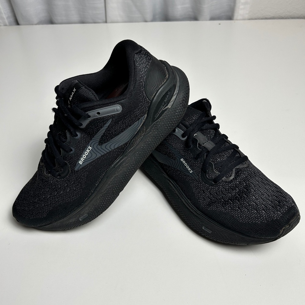 Brooks Ghost Max Womens 8.5 Wide Black Running Shoes 1203951D020